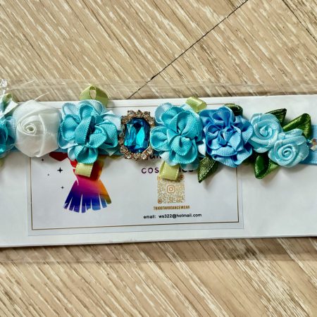 Blue and White flowers blooming Ballet Bun pin