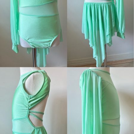 Custom design mint green Lyrical dance costume base 