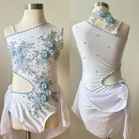 Custom made pearl white lyrical dance wear