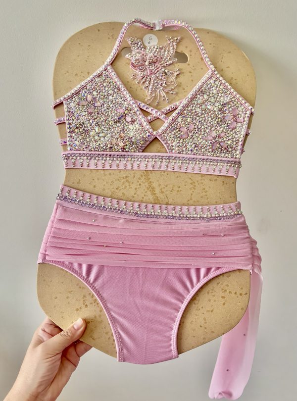 Custom design shinning fully embellished lilac Lyrical dance costume
