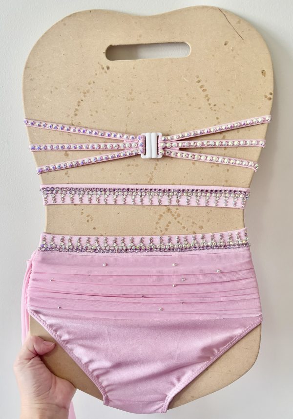 Custom design shinning fully embellished lilac Lyrical dance costume - Image 2